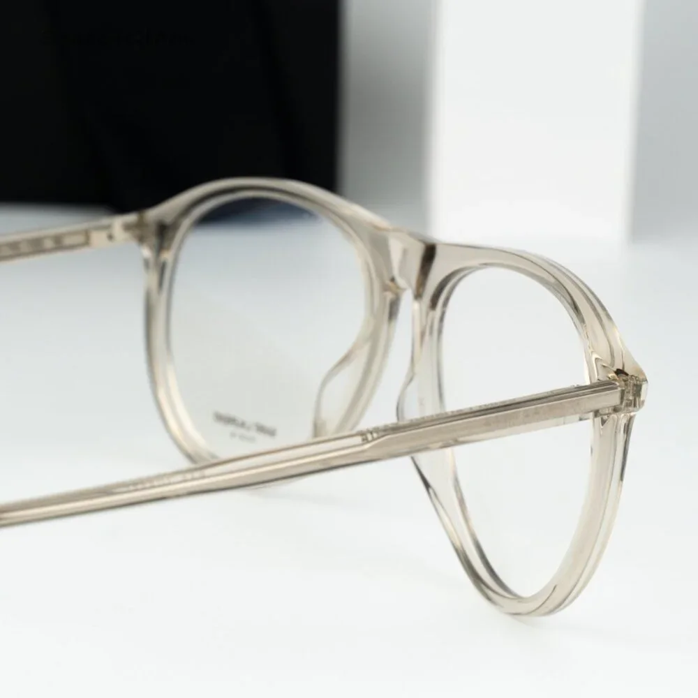 Saint Laurent Women Eyeglasses Trans Beige Demo Pilot SL667OPT 003 BRAND NEW